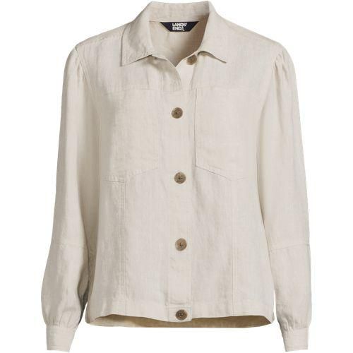 Leinenjacke, Damen,  Beige, Leinen, by Lands' End