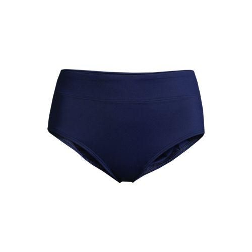 Control-Bikinihose High Waist CHLORRESISTENT, Damen,  Blau, Elasthan/Nylon-Mischung, by Lands' End