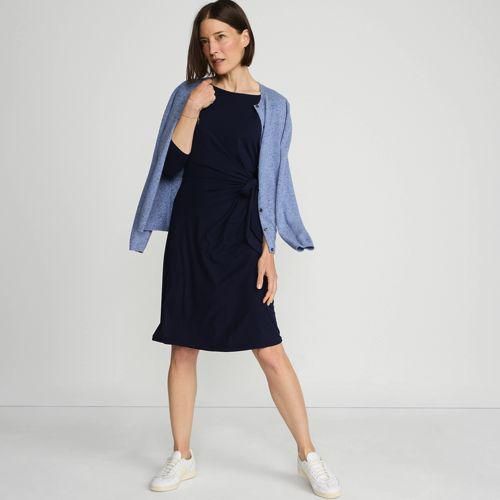 Jerseykleid mit U-Boot-Ausschnitt, Damen,  Blau, Baumwolle Modal, by Lands' End