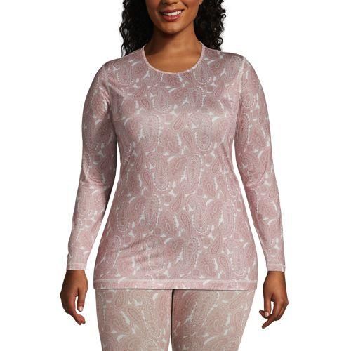 Funktionsshirt THERMASKIN, Damen,  Weiß, Polyester-Mischung, by Lands' End