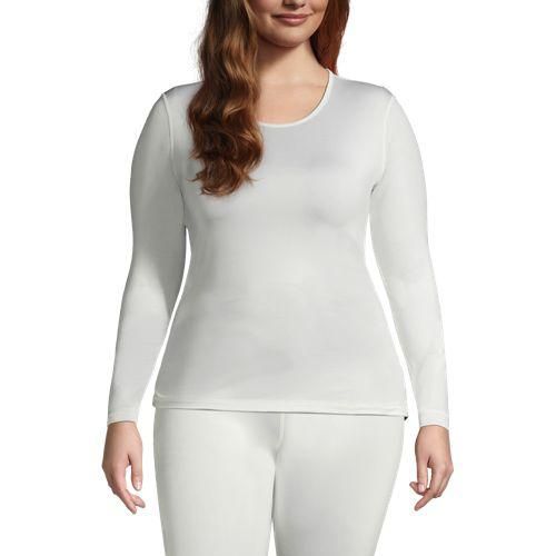 Funktionsshirt THERMASKIN, Damen,  Weiß, Polyester-Mischung, by Lands' End
