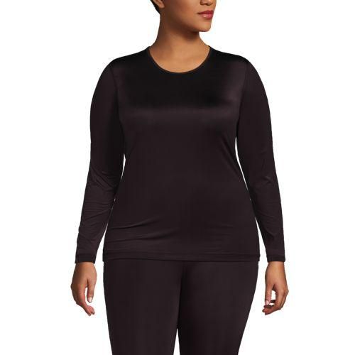 Funktionsshirt THERMASKIN, Damen,  Rot, Polyester-Mischung, by Lands' End