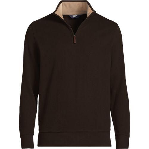 Zipper-Pullover aus Bedford-Ripp, Herren,  Braun, Baumwolle, by Lands' End