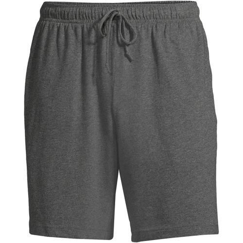 Pyjama-Shorts aus Baumwoll-Jersey, Herren,  Grau, Baumwolle, by Lands' End