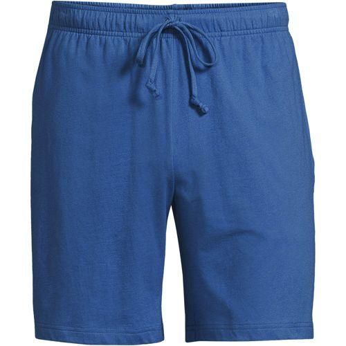 Pyjama-Shorts aus Baumwoll-Jersey, Herren,  Blau, Baumwolle, by Lands' End