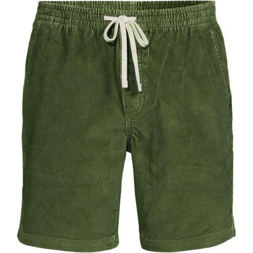 Chino-Shorts mit Dehnbund, Herren,  Grün, Elasthan/Baumwoll-Mischung, by Lands' End