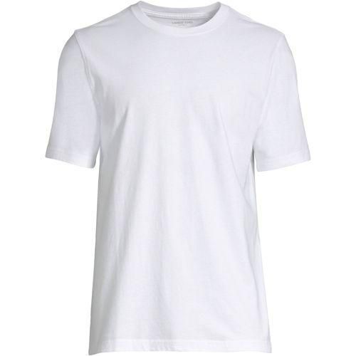 Super-T Kurzarm-Shirt, Classic Fit, Herren,  Weiß, Baumwolle, by Lands' End