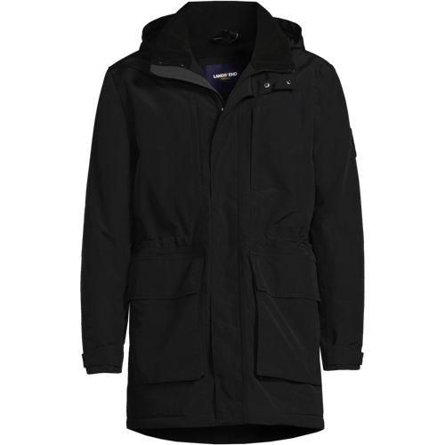 Wasserdichter, isolierter Squall-Parka, Herren,  Schwarz, Nylon, by Lands' End