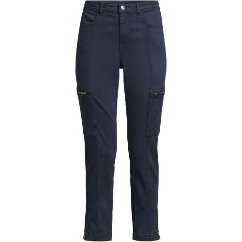 Utility-Cargojeans, Damen,  Blau, Baumwoll-Mischung, by Lands' End