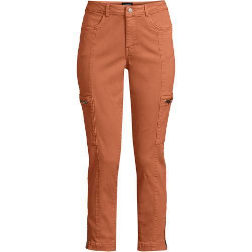 Utility-Cargojeans, Damen,  Orange, Baumwoll-Mischung, by Lands' End