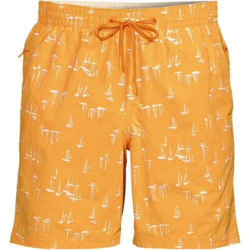 Badeshorts mit Hydroliner, 18 cm, Herren,  Orange, by Lands' End