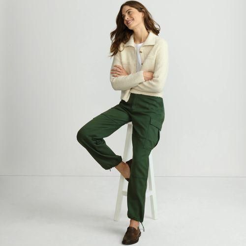 Cargohose aus Lyocell-Mix, Damen,  Grün, Baumwoll-Mischung, by Lands' End