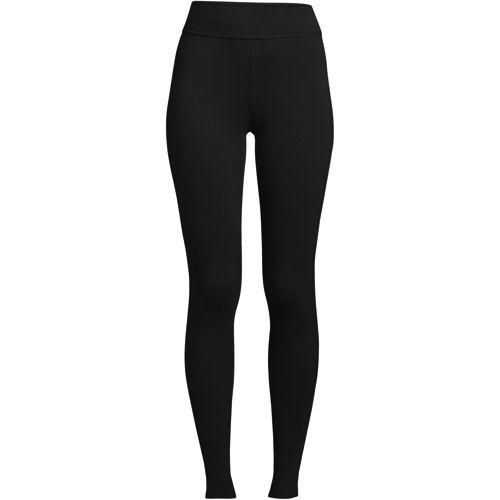 Leggings mit Plüschfutter und Tasche SERIOUS SWEATS, Damen,  Schwarz, Baumwoll-Mischung/Polyester-Mischung, by Lands' End