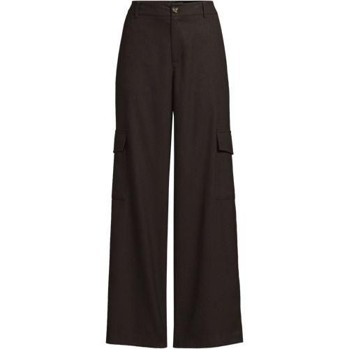 Cargohose aus weichem Twill, Damen,  Braun, Viskose/Polyester-Mischung, by Lands' End