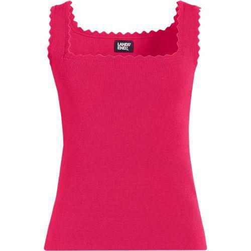 Top mit Muschelrand, Damen,  Pink, Viskose/Viskose-Mischung/Polyester-Mischung, by Lands' End