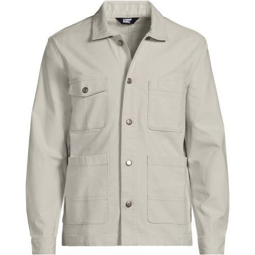 Worker-Jacke, Herren,  Beige, Baumwolle/Elasthan, by Lands' End