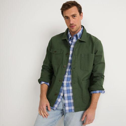 Worker-Jacke, Herren,  Grün, Baumwolle/Elasthan, by Lands' End