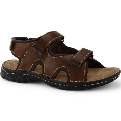 Trekking-Sandalen, Herren,  Beige, Leder, by Lands' End