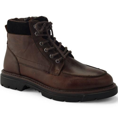 Lederstiefel mit Schürzennaht, Herren,  Braun, Leder, by Lands' End