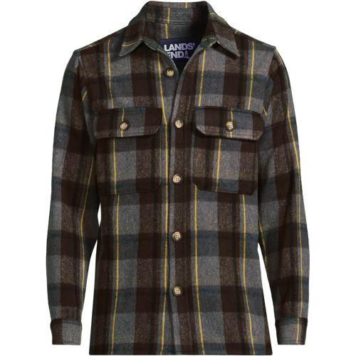 Karierte Hemdjacke, Herren,  Braun, by Lands' End