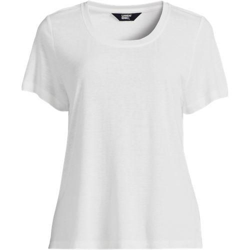 Shirt aus Leinenmix, Damen,  Weiß, by Lands' End