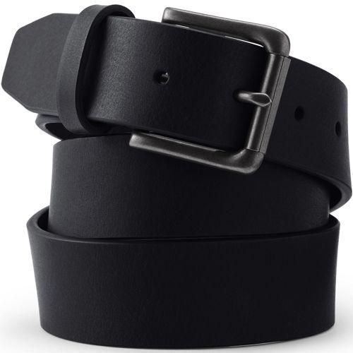 Ledergürtel im Vintage-Stil, Herren,  Schwarz, Leder, by Lands' End