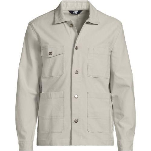 Worker-Jacke, Herren,  Beige, Baumwolle/Elasthan, by Lands' End