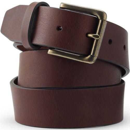 Ledergürtel im Vintage-Stil, Herren,  Braun, Leder, by Lands' End