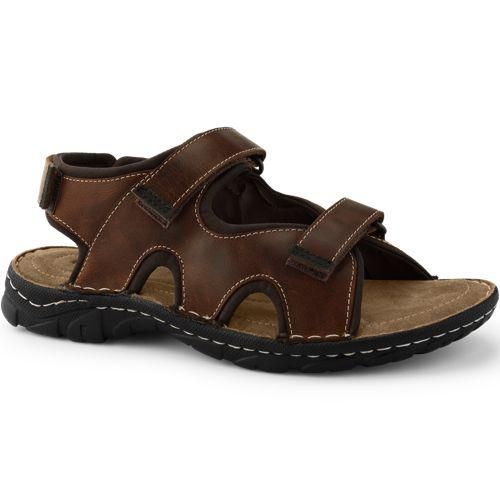 Trekking-Sandalen, Herren,  Beige, Leder, by Lands' End