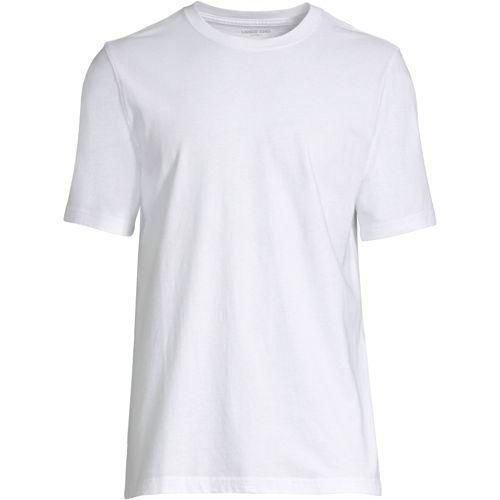 Super-T Kurzarm-Shirt, Classic Fit, Herren,  Weiß, Baumwolle, by Lands' End