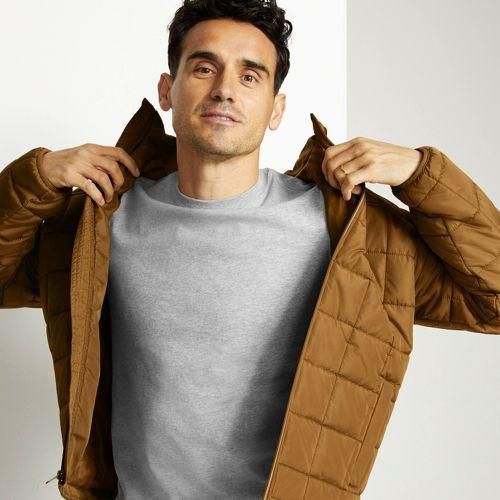 Super-T Kurzarm-Shirt, Classic Fit, Herren,  Grau, Baumwolle, by Lands' End