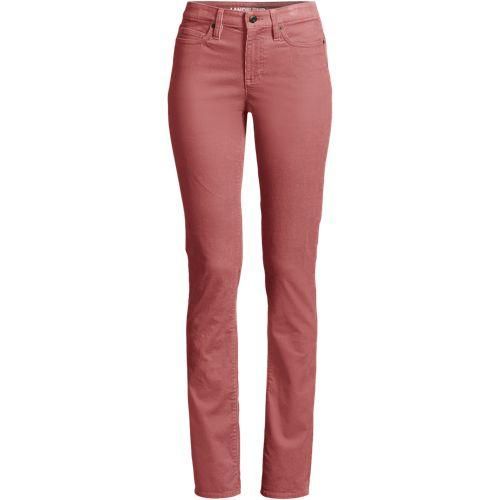 Straight Fit Cordhose Mid Waist für Damen, Damen, size: regular, Rot, Baumwoll-Mischung, by Lands' End