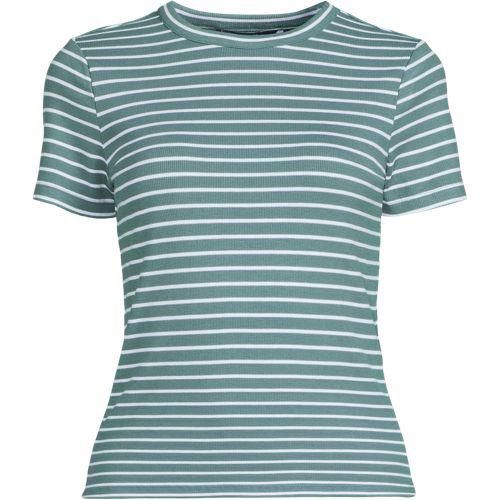 T-Shirt aus softem Viskosemix, Damen,  Grün, Viskose/Polyester-Mischung, by Lands' End