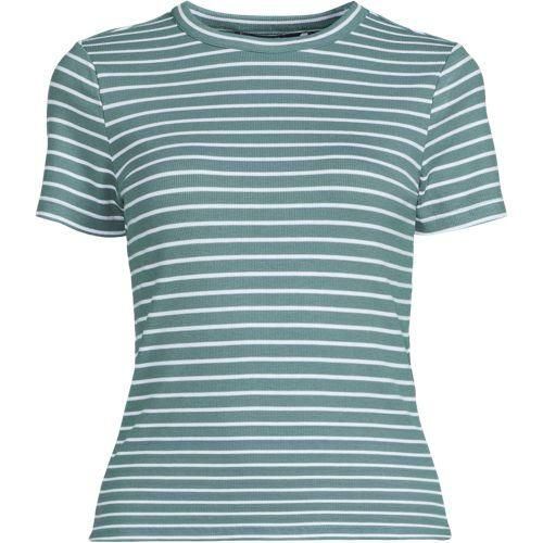 T-Shirt aus softem Viskosemix, Damen,  Grün, Viskose/Polyester-Mischung, by Lands' End