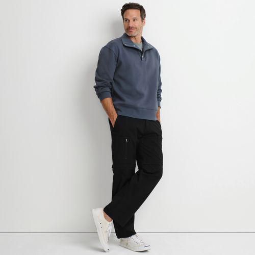 Trekking-Zip-Off-Hose, Herren,  Schwarz, Baumwolle/Nylon, by Lands' End