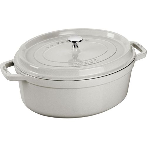 Staub Cocotte, 27 cm | Weisser Trüffel | oval | Gusseisen
