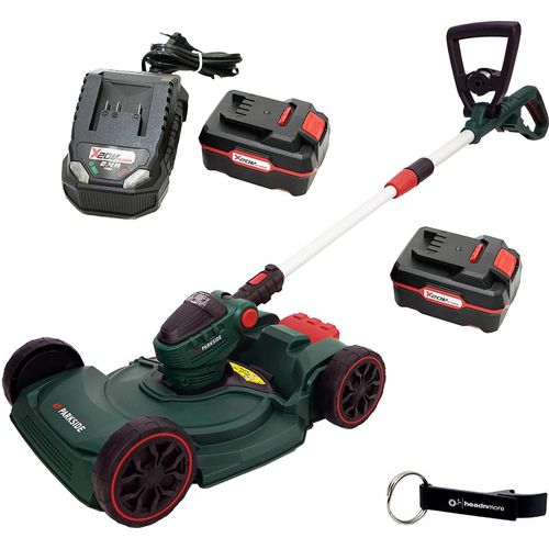 PARKSIDE® 20V 3in1 Akku Multi Trimmer Rasentrimmer PAMT 20 im HEADNMORE® Bundle +Schlüsselanhänger (inkl. 2x 4Ah Akku)