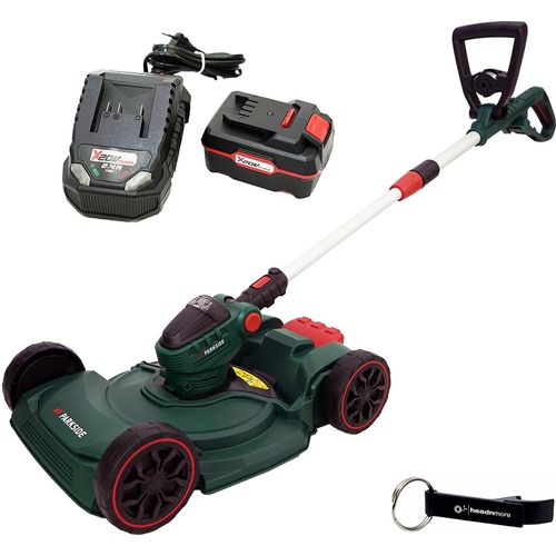 PARKSIDE® 20V 3in1 Akku Multi Trimmer Rasentrimmer PAMT 20 im HEADNMORE® Bundle + HEADNMORE® Schlüsselanhänger (inkl. 4Ah Akku)