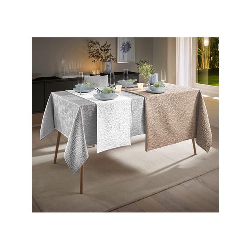 Tischdecke Gr. 7, beige, Ø:155cm, Tischdecken