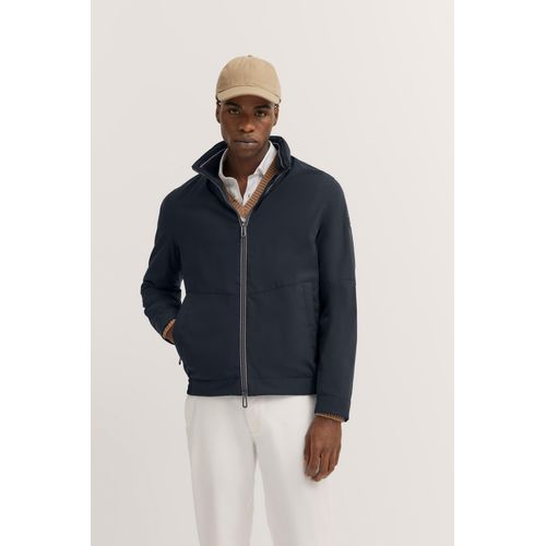 Blouson BUGATTI, Herren, Gr. 54, 390, marine, 100% Polyester, unifarben, casual, regular fit, Langarm Bündchen, Jacken, mit Flexcity-Ausstattung