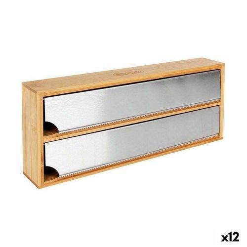 Küchenrollenhalterung Quttin Bambus Aluminium 33,5 x 13 x 5,5 cm (12 Stück)