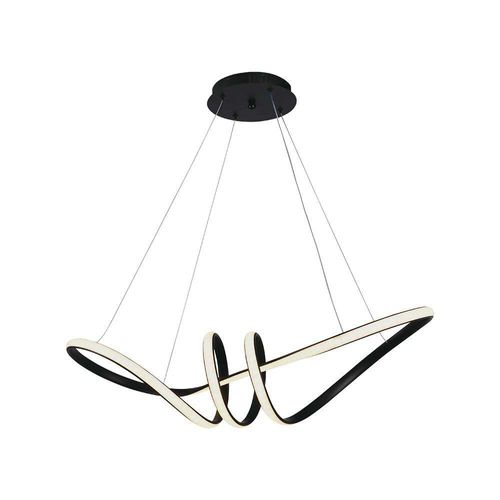 LED Pendelleuchte, Aluminium, Schwarz, 3240 Lumen, H 100 cm