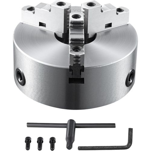 VEVOR Drehbankfutter K11-250 250mm Dreibackenfutter HT300-Material 3 Backenfutter Spannbereich 6–250mm 3-Backen, 20Cr, 53HRC 80mm Bohrung Spannfutter Drechselbank Selbstzentrierend