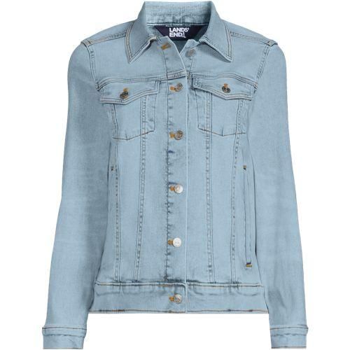 Jeansjacke, Damen,  Blau, Baumwolle/Elasthan/Polyester, by Lands' End