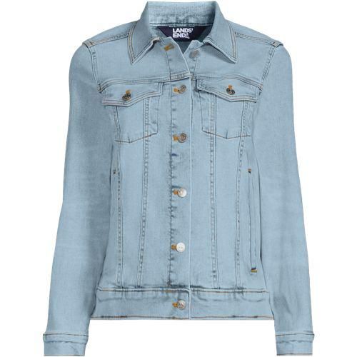Jeansjacke, Damen,  Blau, Baumwolle/Elasthan/Polyester, by Lands' End