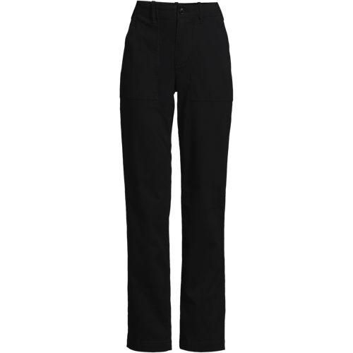 Utility-Chinos High Waist, Damen,  Schwarz, Baumwoll-Mischung, by Lands' End