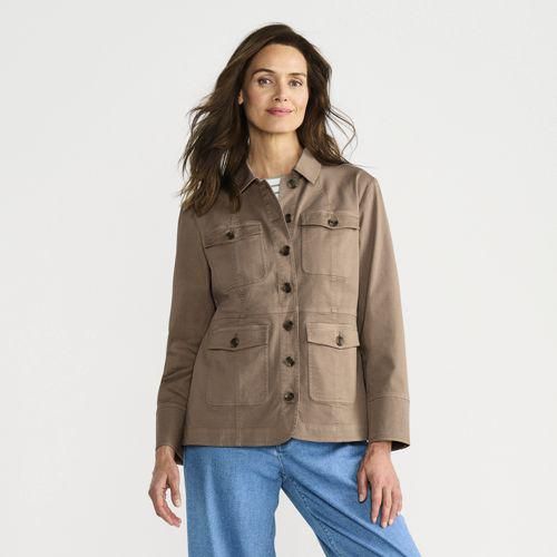 Utility-Jacke, Damen,  Braun, Elasthan/Kunstseide/Lyocell (Viskose), by Lands' End