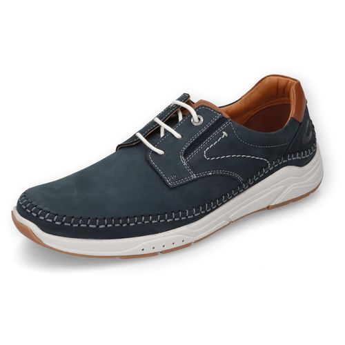 Schnürschuh CAMEL ACTIVE, Herren, Gr. 41, blau (navy), Nubukleder, klassisch, Schuhe, Mokassin, Freizeitschuh, Trachtenschuh mit Lederfutter