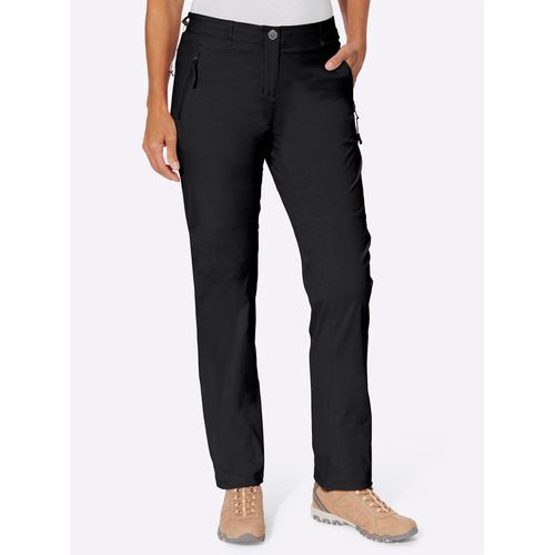Funktionshose CASUAL LOOKS, Damen, Gr. 46, Normalgrößen, schwarz, 95% Polyamid, 5% Elasthan, unifarben, lang, Hosen
