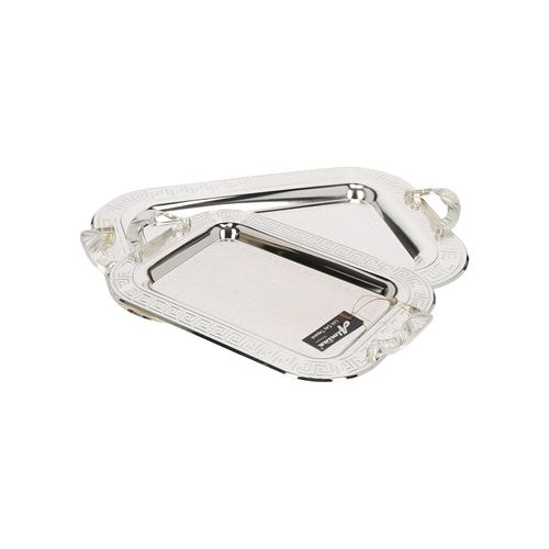 2er-Set Serviertabletts aus hochwertigem 18/10 Edelstahl